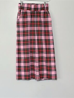 Quiet Culture Take Pause Full-Length Pant in Merry Plaid size X-Small